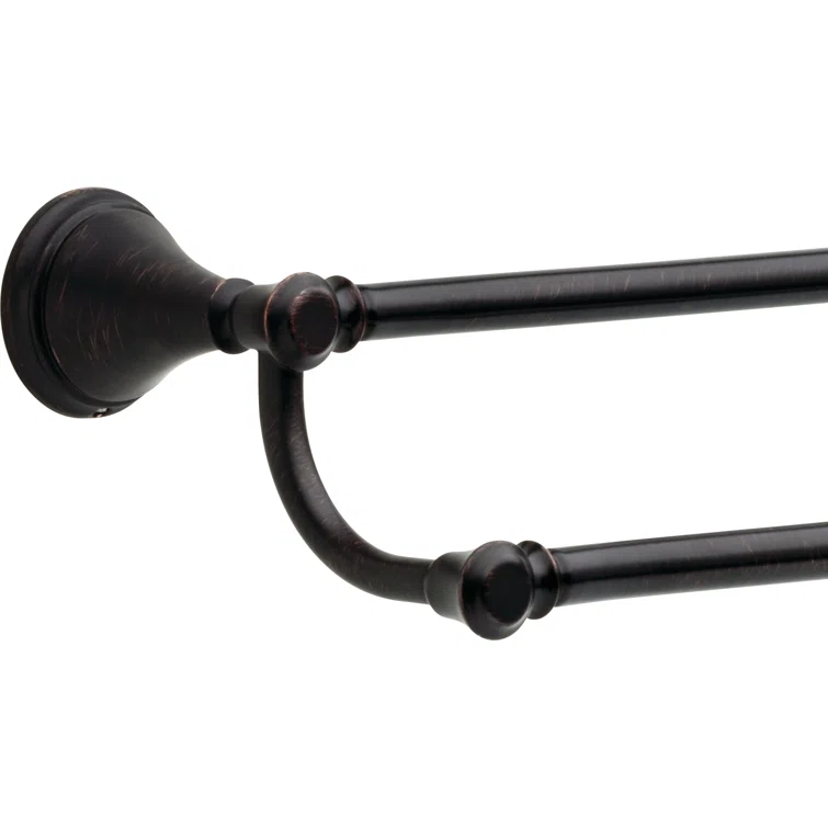 Cassidy 24 in. Wall Mount Double Towel Bar Bath Hardware Accessory