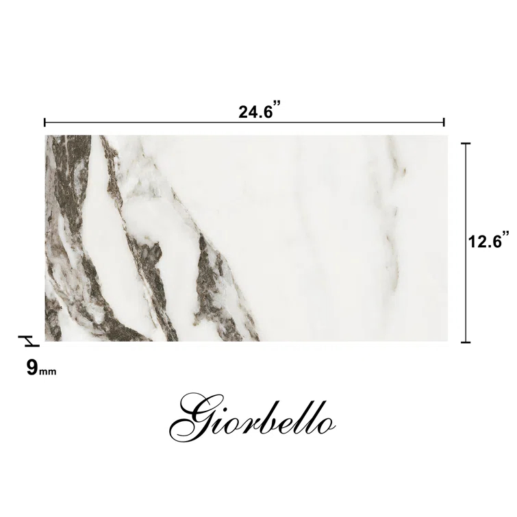 Spanish Mirage Porcelain 12"x 24" Floor and Wall Tile Case (5 PCS, 10.76 Sq. Ft.)
