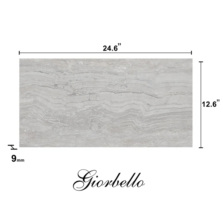Spanish Marmol Porcelain 12" x 24" x 9mm Floor and Wall Tile Case(5 PCS, 10.76 Sq. Ft.)