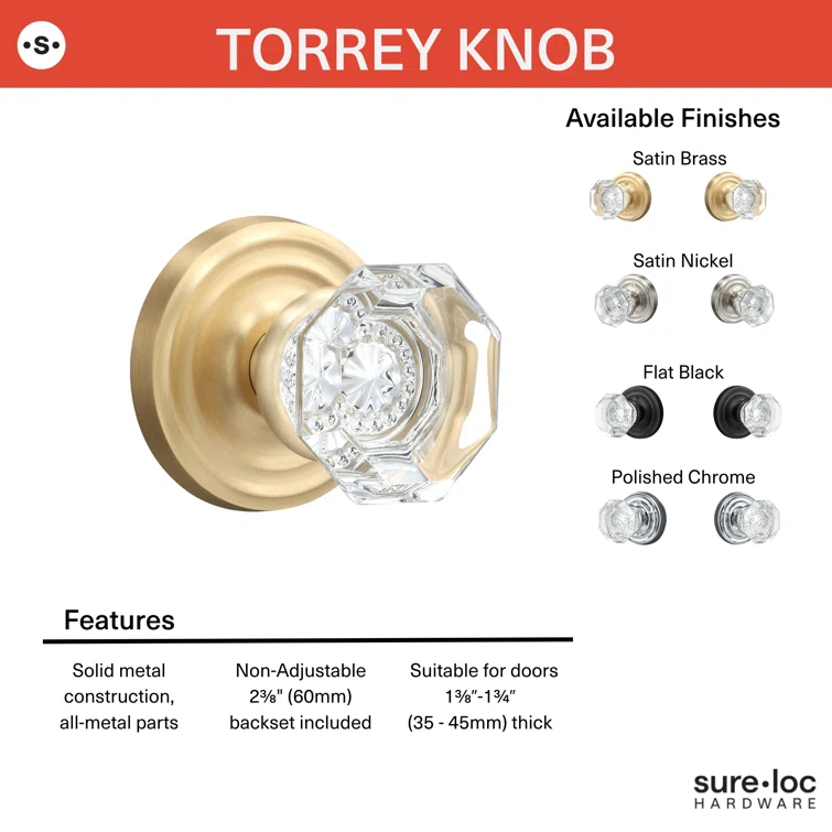 Ridgecrest Mountain Torrey Single Dummy Door Knob