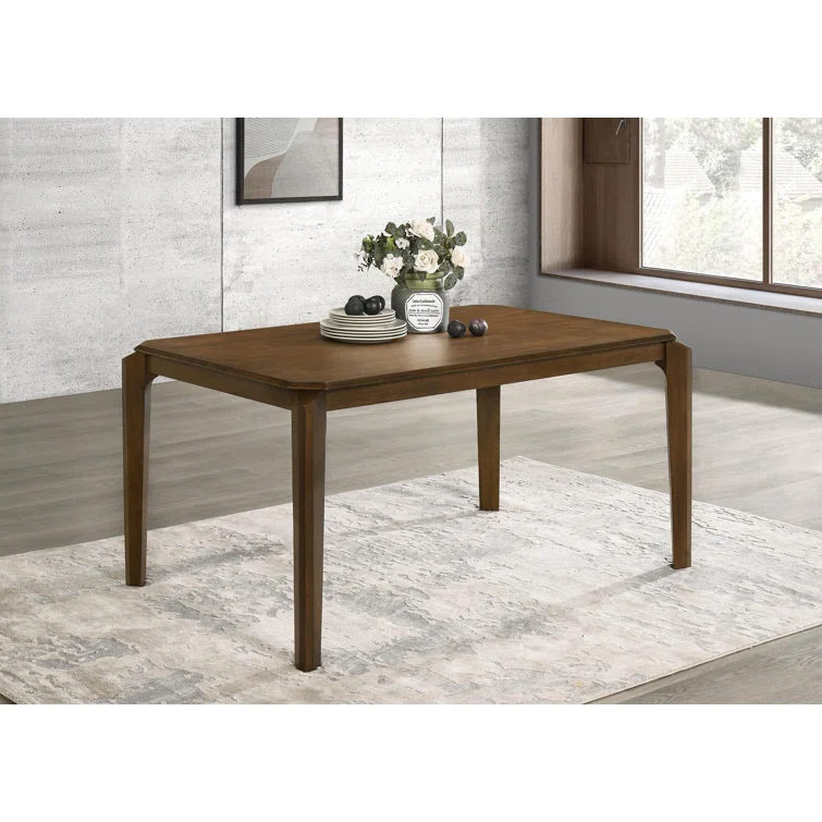 Almonte 59-Inch Rectangular Wood Dining Table Dark Brown