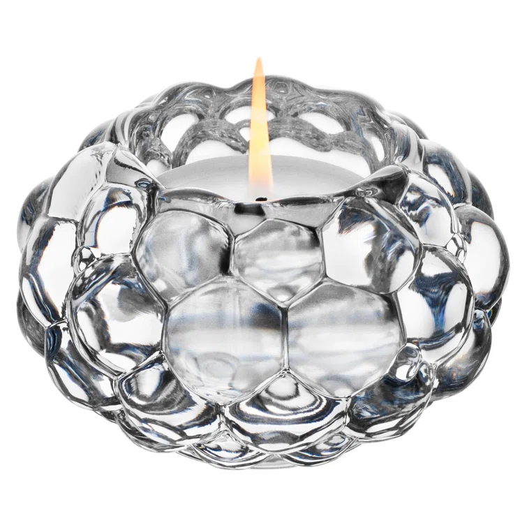 Raspberry 2.12'' H Crystal Tabletop Votive Holder