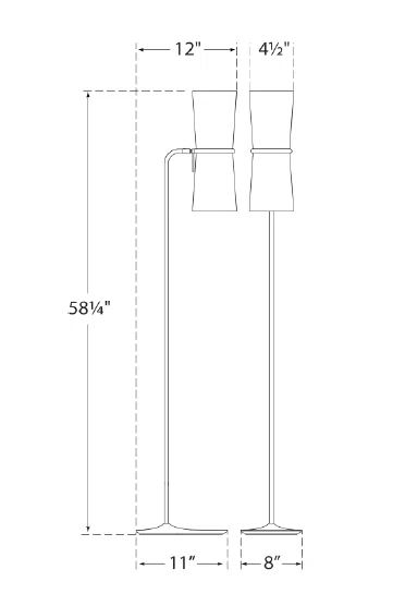 Adjustable Black and Brass Floor Lamp with Linen Shade