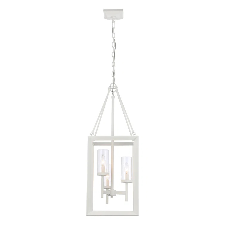 Smyth 3-Light Pendant in Natural White with Clear Glass