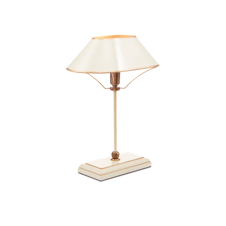Daphne Ivory and Antique Brass Cordless Table Lamp