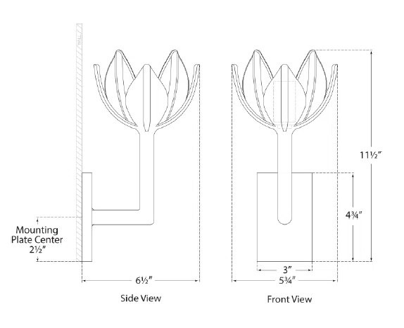 Albero Antique Bronze Leaf Energy Star Sconce