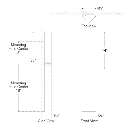 Antique Brass 30" Geometric Dimmable LED Wall Sconce