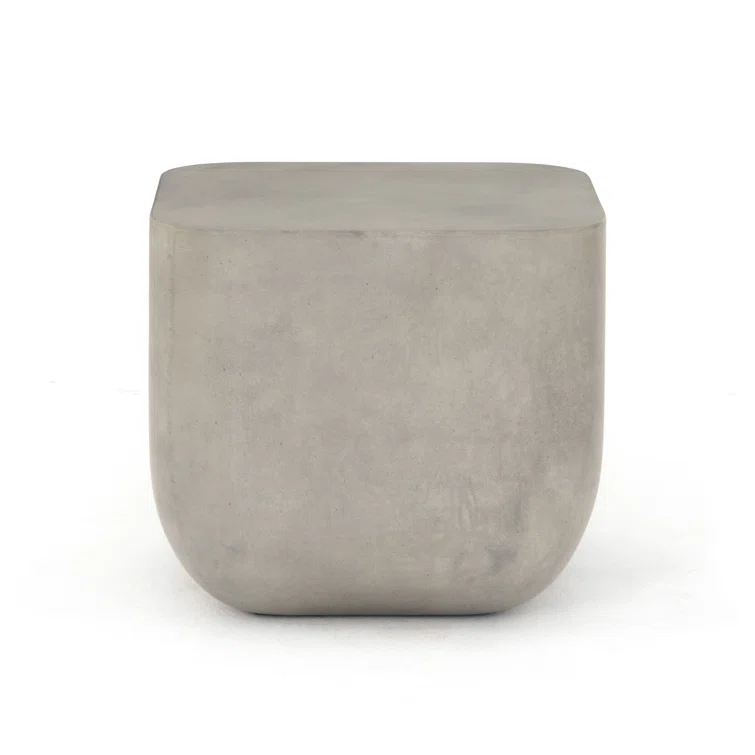 Gray Concrete Square End Table