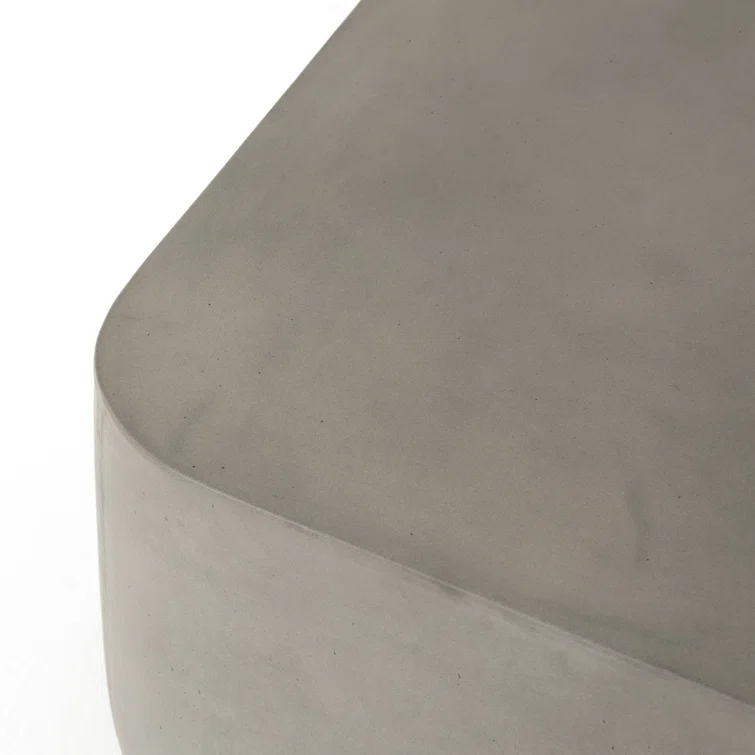 Gray Concrete Square End Table