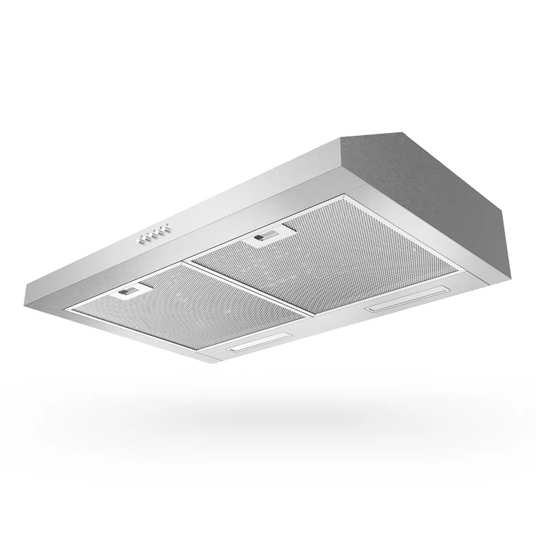 Streamline 30 In. T-3007-1-DL Savona Ductless Undermount 80 CFM Range Hood In Brushed Stainless Steel With Mesh Filters, Push Button Control, LED Light