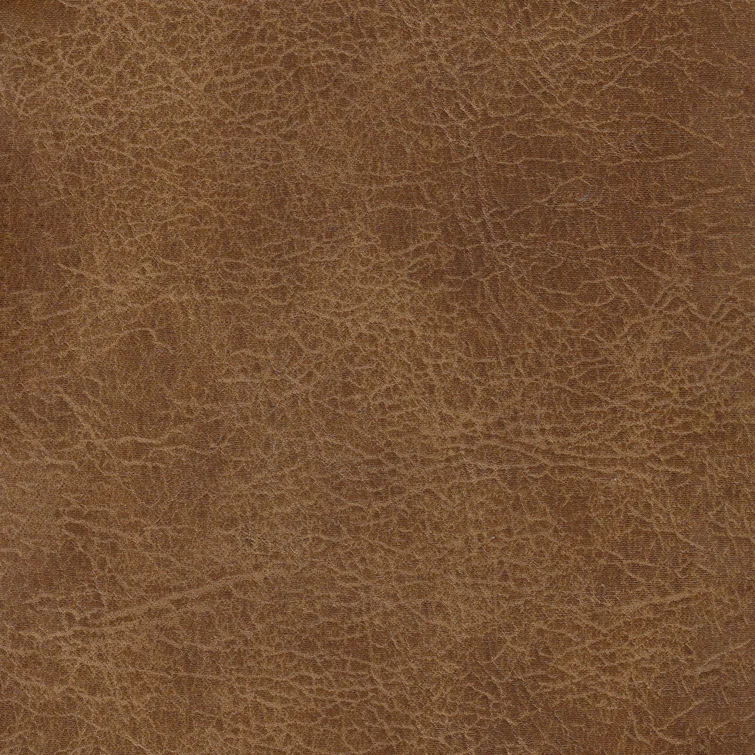 Adryanah Tufted Coffee Table Ottoman Bench - Light Brown Faux Leather