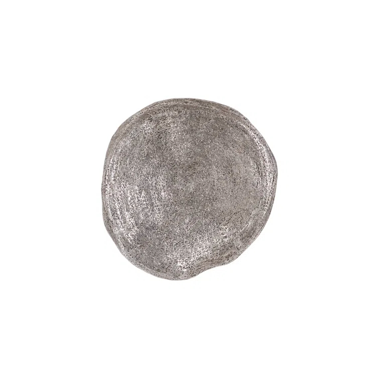 Silver Resin Contemporary Wall Art Sculpture, 36"