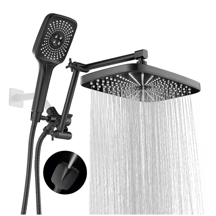 12 Inch Shower Head With Handheld, High-Pressure Rain/Rainfall Shower Heads With 3+1 Handheld