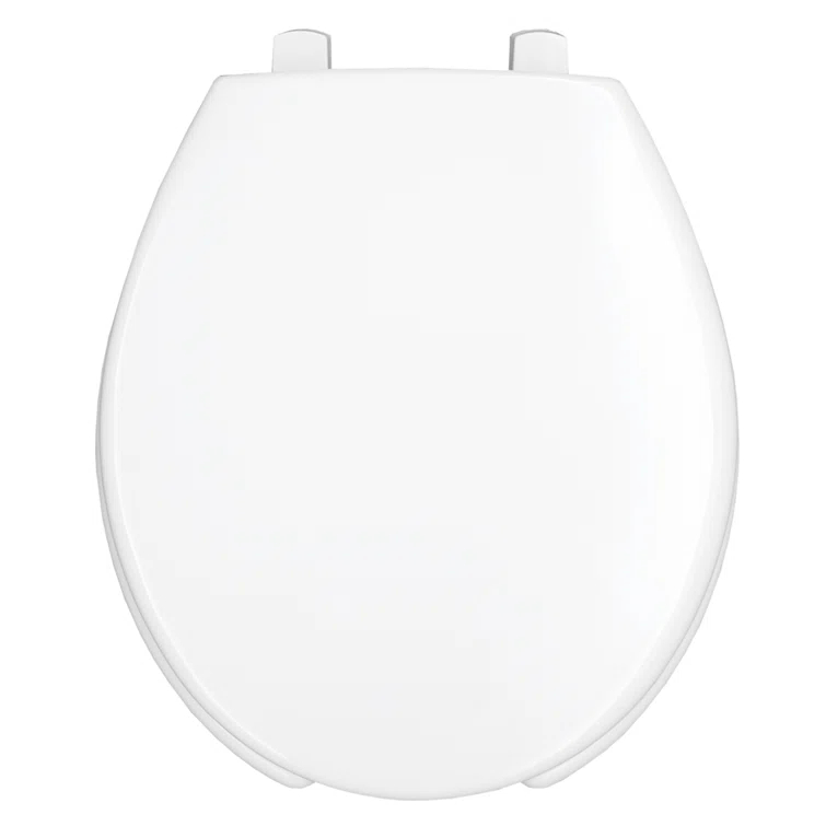 7750TDG Commercial Heavy Duty Open Front Toilet Seat, Never Loosens, ROUND, Plastic, White