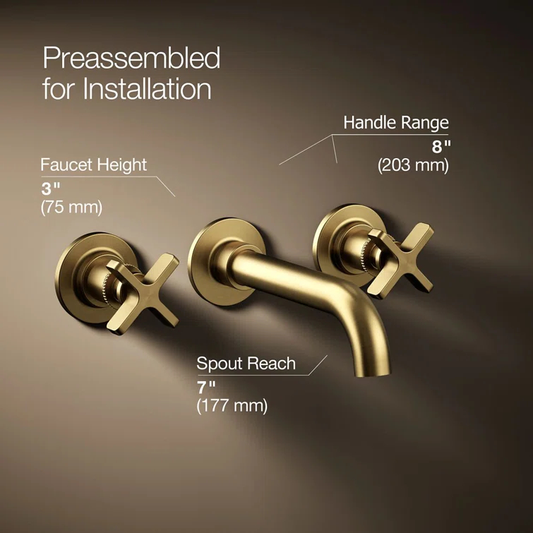 Castia by Studio McGee Wall-Mount Bathroom Sink Faucet Trim 1.2 GPM