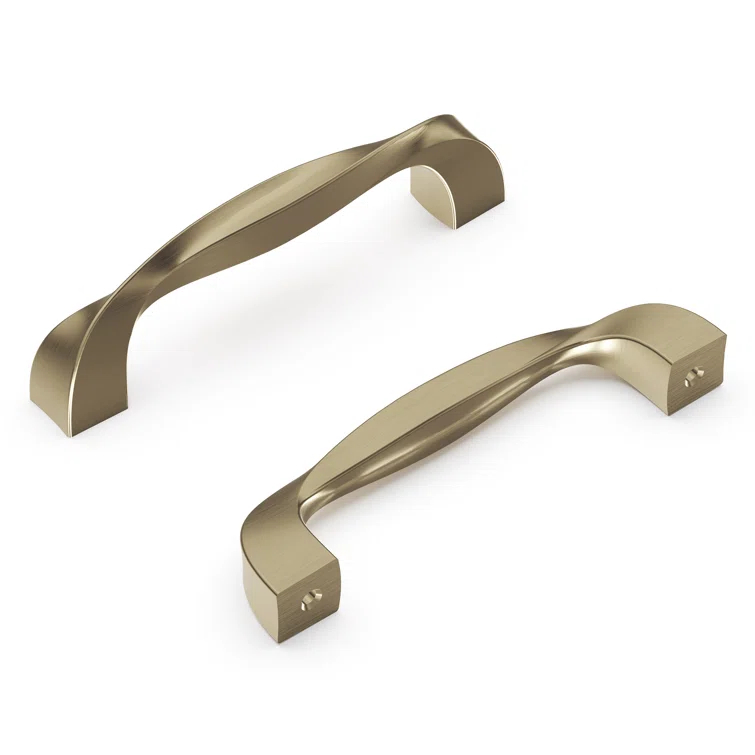 Twist Kitchen Cabinet Handles, Solid Core Drawer Pulls for Cabinet Doors, 3-3/4" (96mm)