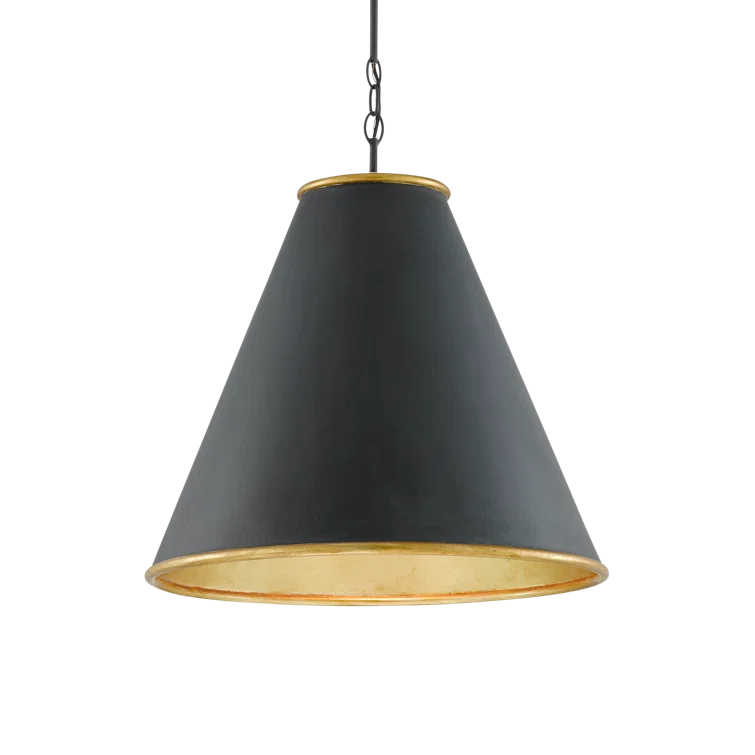 Adkins Pendant - Brass and Black / 22"Dia