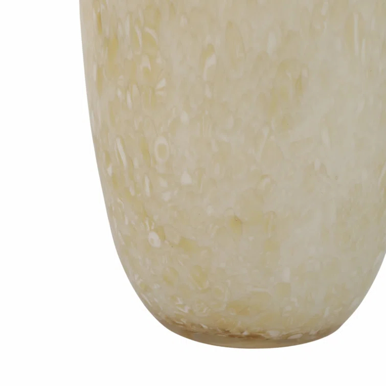 Ivory Handcrafted Round Glass Table Vase