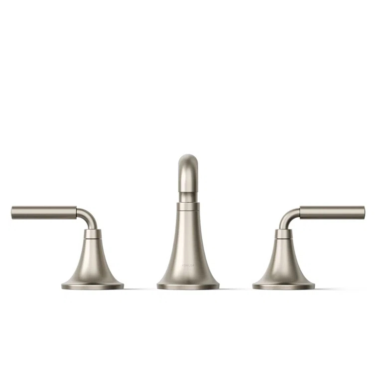Tone Widespread Bathroom Sink Faucet, Three-Hole Bathroom Faucet with Clicker Drain, 1.2 GPM