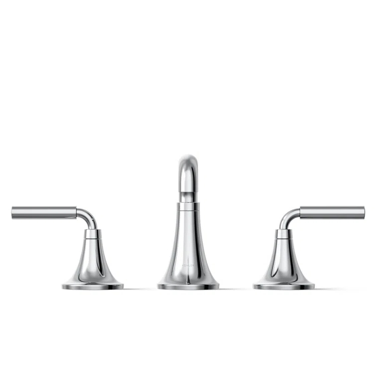 Tone Widespread Bathroom Sink Faucet, Three-Hole Bathroom Faucet with Clicker Drain, 1.2 GPM