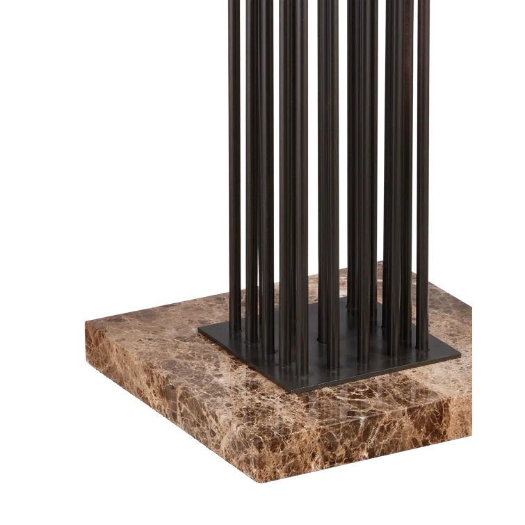 Adjustable Bronze Floor Lamp with Off-White Linen Shade