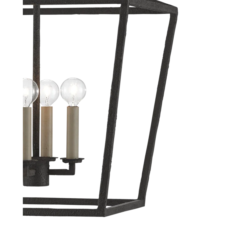 Mole Black Adjustable Height 4-Light Cage Pendant