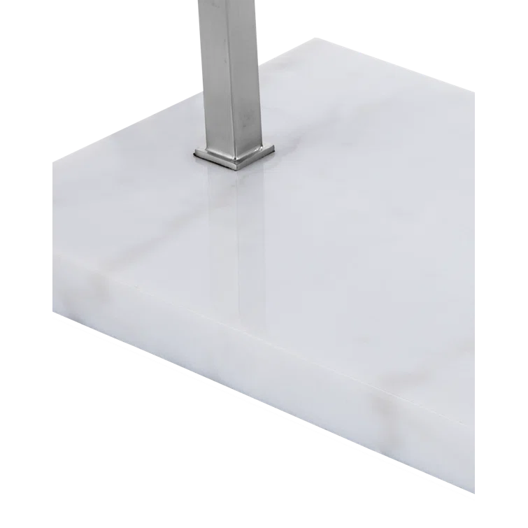 Wilson Floor Lamp - Brushed Nickel and Marble