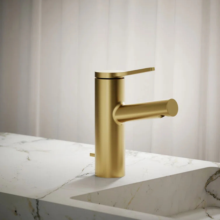 Kohler Elate Single-Handle Bathroom Faucet with Pop-Up Drain Assembly, One Hole Bathroom Sink Faucet, 1.2 gpm