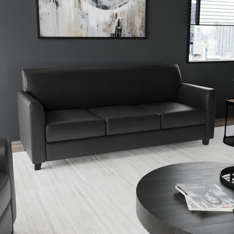HERCULES Diplomat Series LeatherSoft Sofa with Clean Line Stitched Frame