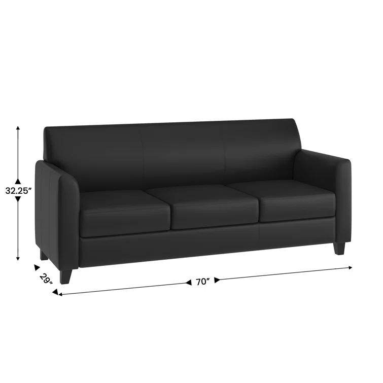 HERCULES Diplomat Series LeatherSoft Sofa with Clean Line Stitched Frame