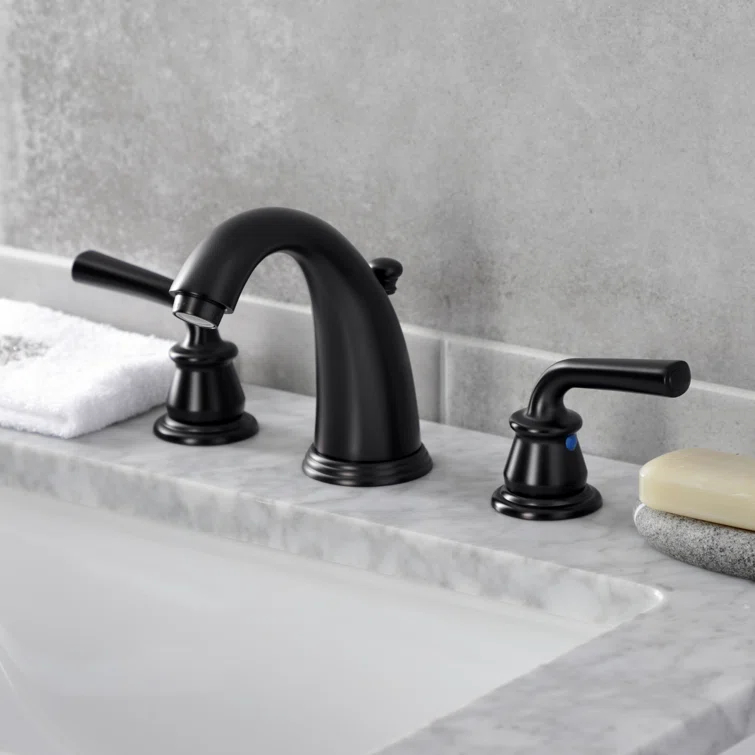 Kingston Brass KB980RXL Kingston Brass Restoration Two-Handle 3-Hole Deck Mount Widespread Bathroom Faucet with Retail Pop-Up Drain