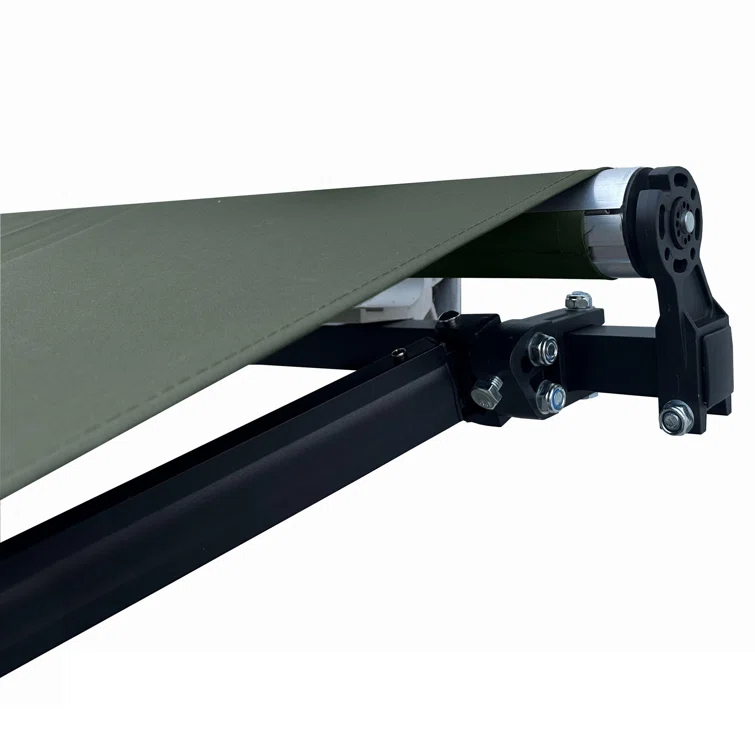 ALEKO Retractable Motorized Patio Awning – Black Frame