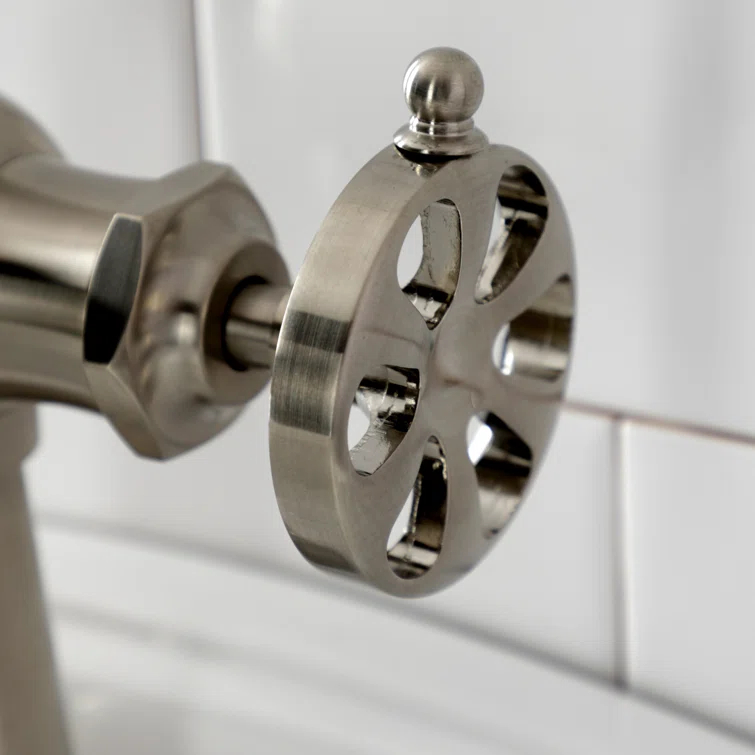 Kingston Brass Belknap Single-Handle 1-Hole Deck Mount Bathroom Faucet with Push Pop-Up and Deck Plate