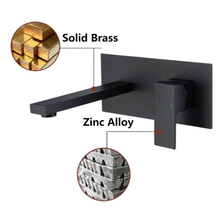 Wall Single-handle Bathroom Faucet with Drain Assembly