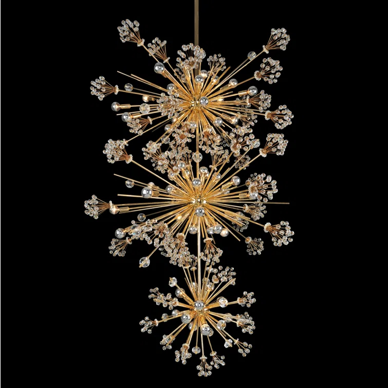 Constellation 50 - Light Dimmable Sputnik Modern Linear Chandelier