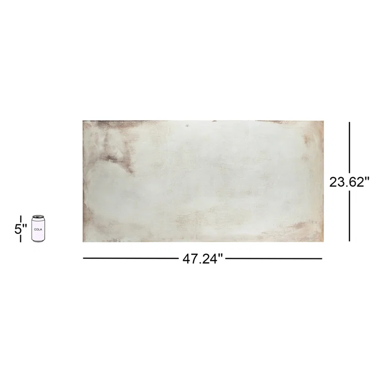 Large Format 23.62" x 47.24" Semi-polished Cement Look Porcelain Floor and Wall Tile