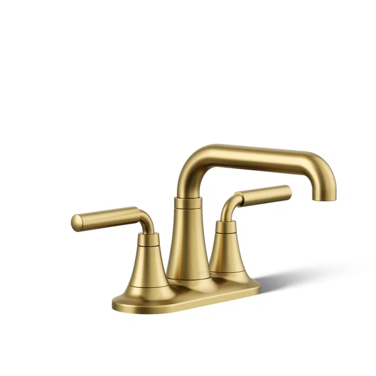 Tone Two-Handle Centerset Bathroom Sink Faucet with Clicker Drain, 1.2 GPM