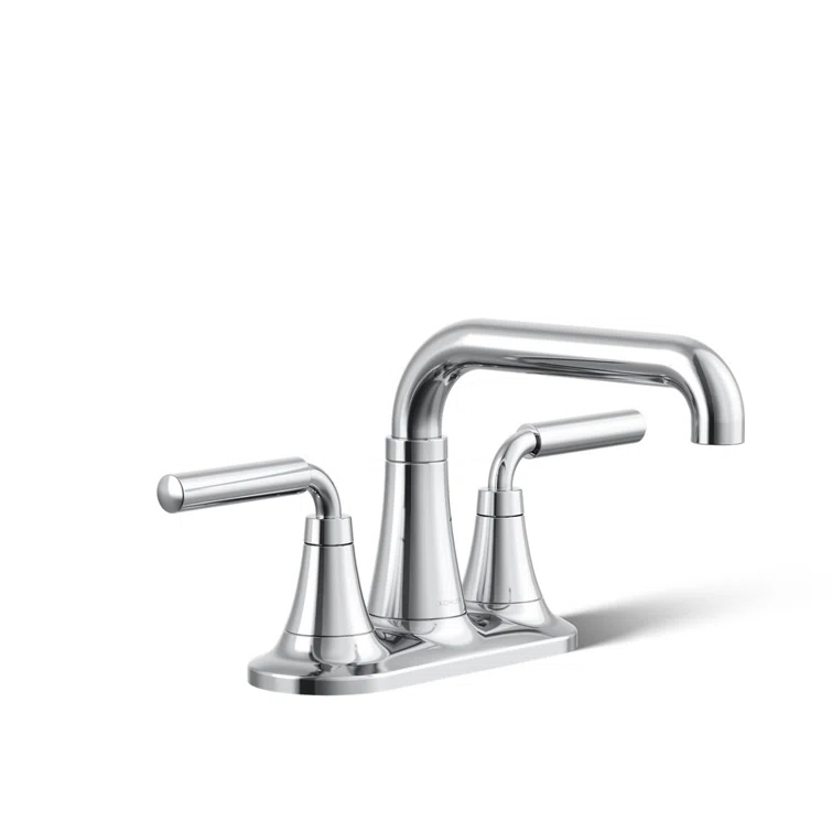 Tone Two-Handle Centerset Bathroom Sink Faucet with Clicker Drain, 1.2 GPM