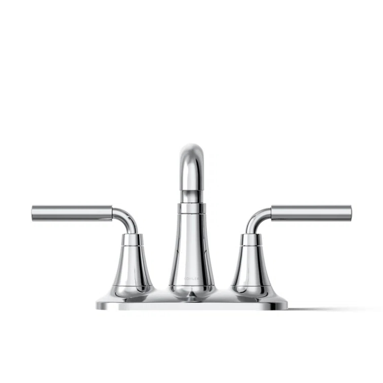 Tone Two-Handle Centerset Bathroom Sink Faucet with Clicker Drain, 1.2 GPM