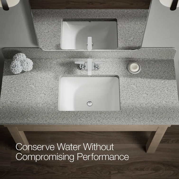 Kohler Hint Centerset 4 inch Bathroom Faucet with Pop-Up Drain Assembly, 2-Handle Bathroom Sink Faucet, 1.2 gpm