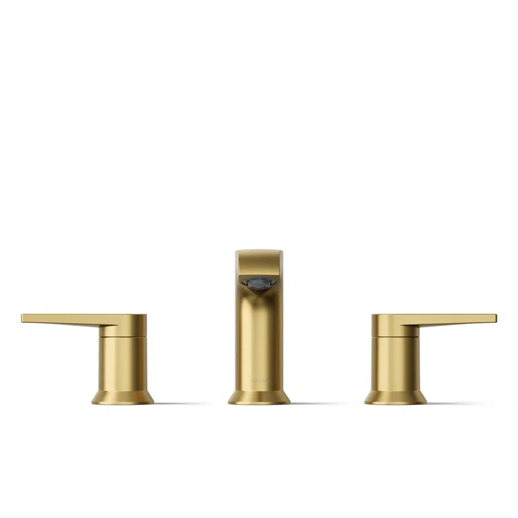 Kohler ® Hint ® Widespread Brushed Moderne Brass Bathroom Sink Faucet