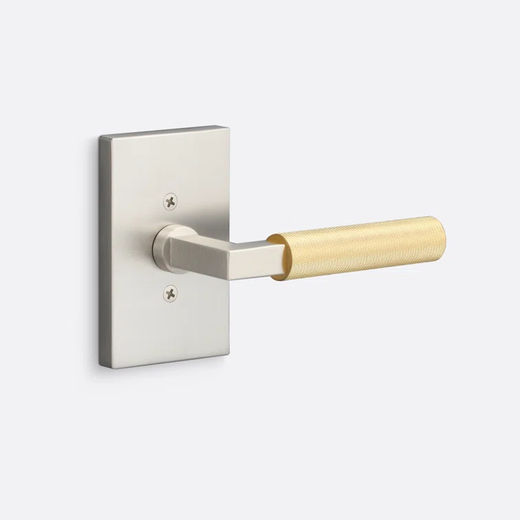Door Lever with Levanto Dummy Rosette With Knurled Grip