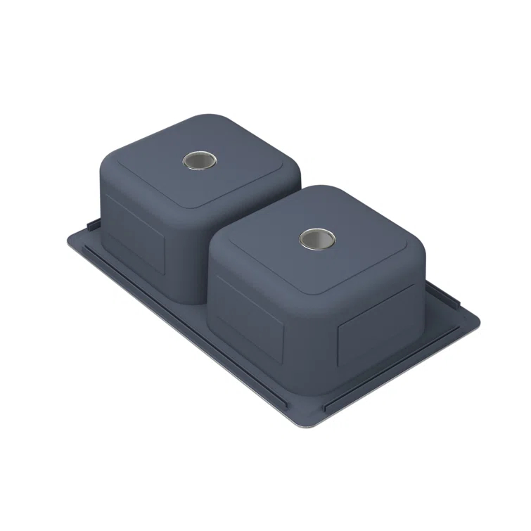 KDK HOME KH-3322T+Grid KDK HOME 33" x 22" Drop In Kitchen Sink 50/50 Double Bowl Sink with Bottom Grid & Basket Strainer