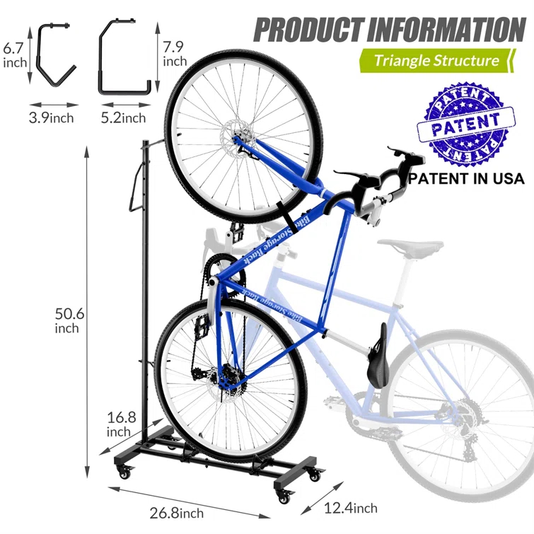Bicycle Floor Parking Rack For MTB Road Bikes Indoor Bike Storage