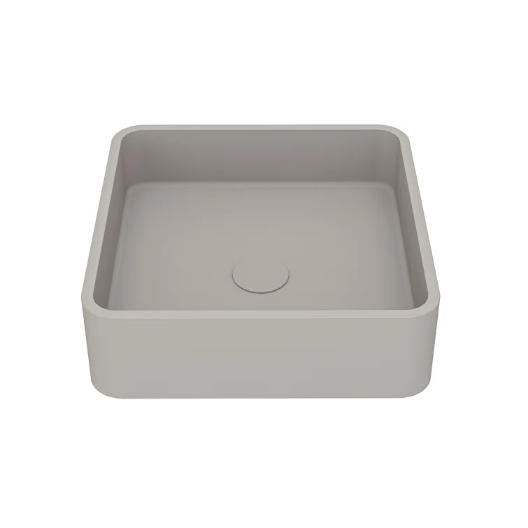 CASAINC CASAINC Maple 15.35'' Concrete Square Bathroom Sink CA-VS1020-CC