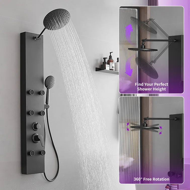 60.55'' Shower Panel with Adjustable Shower Head