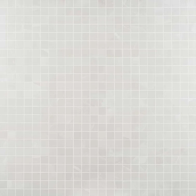 Saroshi Onyx Bianco 11.81 in. x 11.81 in. Matte Porcelain Floor and Wall Mosaic Tile (0.96 sq. ft./Each)