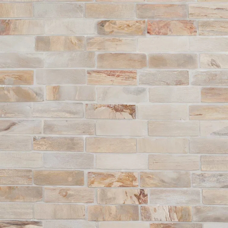 Artmore Tile Petra Brown 11-in x 12-in Tumbled Natural stone Stone look Mosaic Floor and Wall Tile ( 0.95-sq ft Piece )