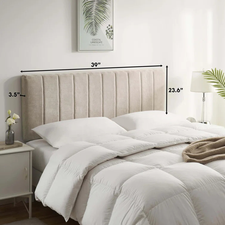 Chastelyne Upholstered Easy Assemble Wall Mounted Headboard