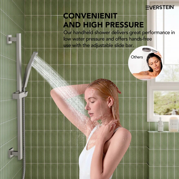 RainfallCascade 10" Pressure Balanced Slide BarShower System with Rough-In Valve